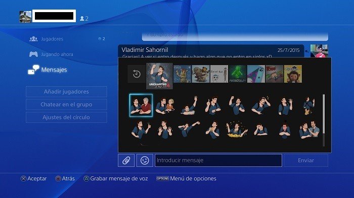 ps4 emoticonos