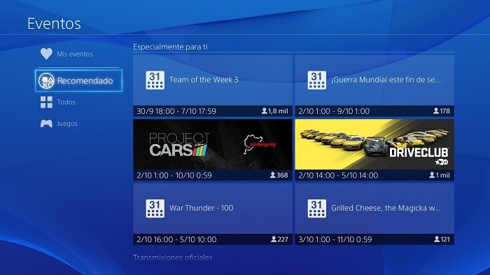 ps4 eventos