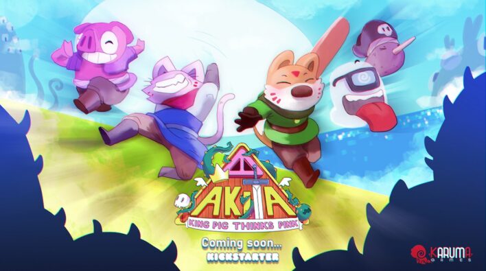 Akita King Pig Thinks Pink