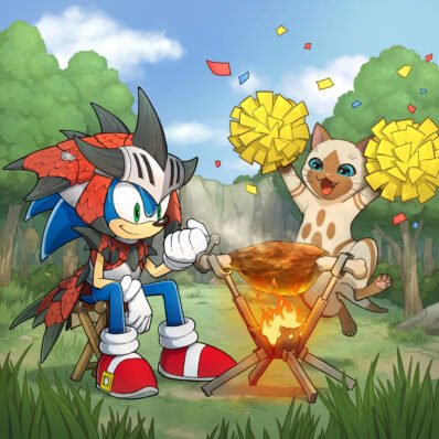 Sonic Frontiers Monster Hunter  Collab